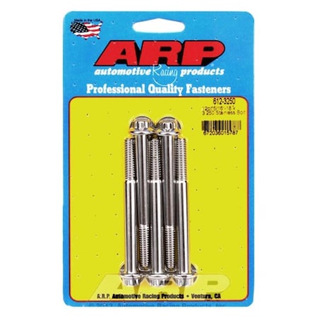 Arp 612-3250 0.31-18 x 3.25 in. Stainless Steel 12 Point Bolt Kit - Set of 5, 5PK ARP612-3250