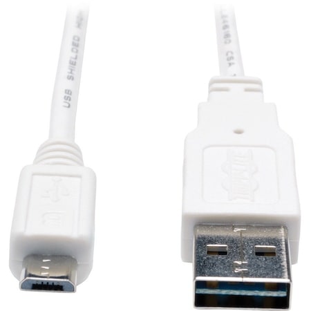 Tripp Lite UNIVERSAL REVERSIBLE USB 2.0 HI-SPEED CABLE REVERSIBLE A TO 5PIN MICRO B M/M W UR050-003-WH
