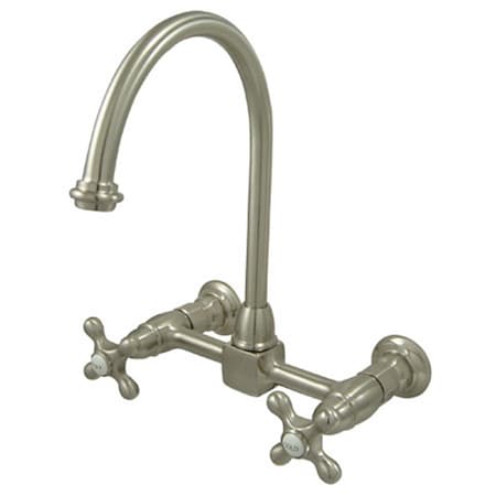 Blueprints 8 Inch Center Wall Mount Kitchen Faucet - Satin Nickel BL3012973