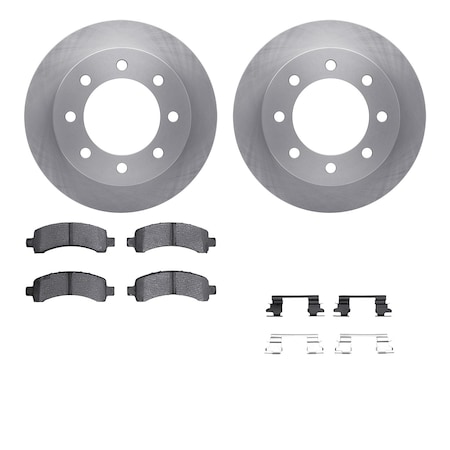 Dynamic Friction Co DFC Brake Rotor with 5000 Brake Pads and Hardware Kit 6512-48265