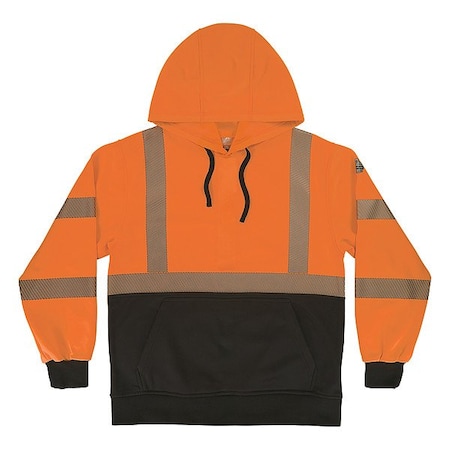 Ergodyne Hi-Vis Sweatshirt, 2XL, Orange 22986