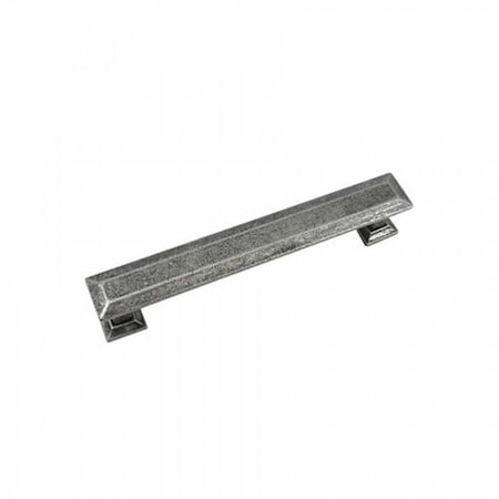 Perfectpatio 5 in. Distressed Pewter Poise Cabinet Pull with Back Plate PE2661366