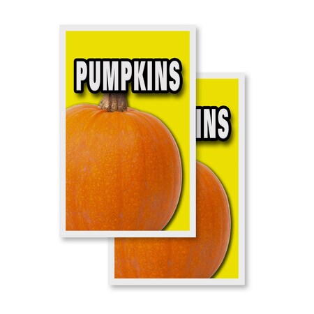 Signmission Pumpkins, Vinyl Decals Only 24 Inch x 36 Inch, Vinyl Decal, 2PK DSB-2436-2PACK-Pumpkins 1