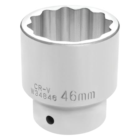 Performance Tool 3/4 in. Dr. 46mm Socket, 12pt, Fastener Rounding Protection, CrV W34846