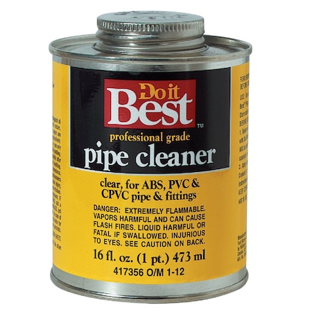 Do It Best 16 Oz. All-Purpose Pipe Clear PVC Cleaner 19124-12