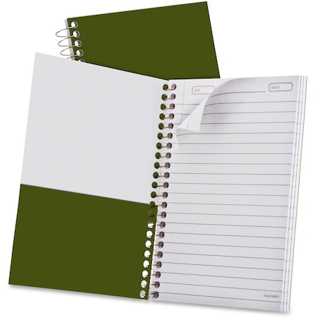 Tops Products Gold Fibre Personal 5 x 7 Notebook- College-Medium- Classic Green - 100 Sheets 20801