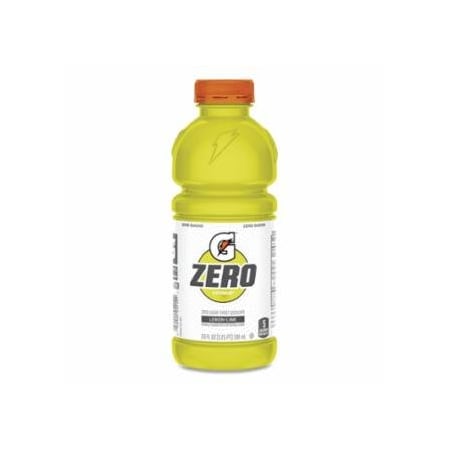 Gatorade Zero G Zero Sugar Ready-to-Drink Thirst Quencher, 20 oz, Bottle, Lemon-Lime, 24PK 308-04212