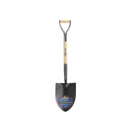 Jackson Professional Tools J-450, Series PONY Shovel, 8.75 in W x 11.5 in L Blade, 27 in L Armor D-Grip, White Ash 027-1201300