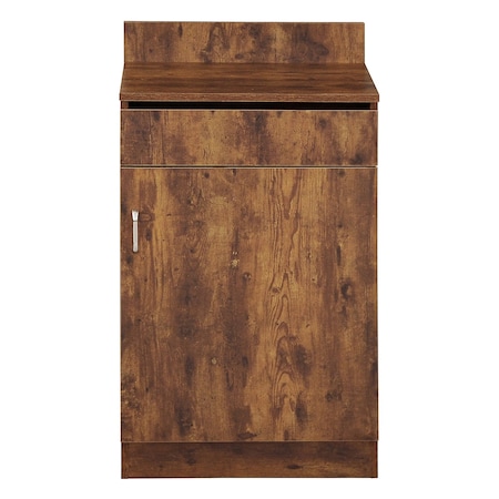 Bfm Seating Relic Server Station - Single Door - Melamine PVC Self-Edge - Vintage Walnut WS4024VW