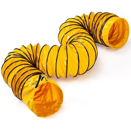 Iliving Orange 12 in. x 15.5 ft. Flexible Ducting Hose ILG8VF12-5