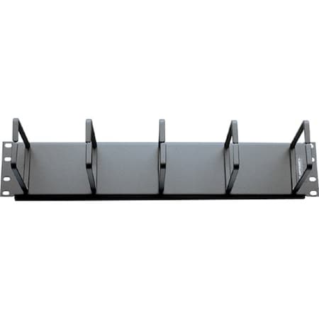 Ortronics CABLE MGMT HORIZONTAL PANEL 2U, 3"H X 4"D WITH 5 DISTRIBUTION 60400057