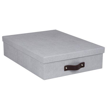 Bigso Oskar Letter Box, 3.3 x 10.2 x 13.8 Inches, Ash Color, 5PK 9451C6249LEA648