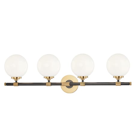 Hudson Valley Lighting Bowery 4 Light Bath And Vanity 32.75 In. Aged Old Bronze 3704-AOB
