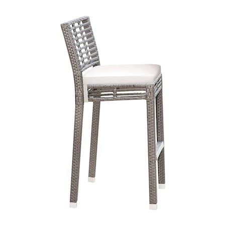 Panama Jack Outdoor Panama Jack Graphite Stackable Barstool with Cushion PJO-1601-GRY-BS-CUSH