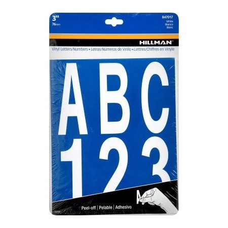 Hillman 3" Wht Numb/Letter Set 847017