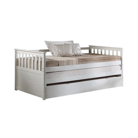 Homeroots Gray and Brown Wood Twin Bed Frame With Trundle 347211