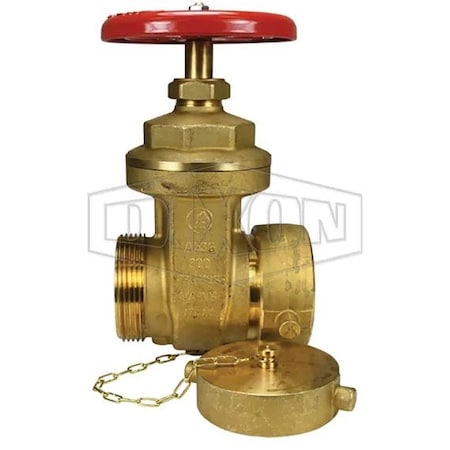 Dixon Single Hydrant Gate Valve with Hand Wheel, 2-1/2 in Nominal, Female NH NST x Male NH NST End Style,  HGVW250F