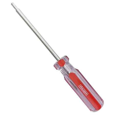 Vulcan Screwdriver, S2 Drive, Square Drive, 712 in OAL, 4 in L Shank, Plastic Handle, Transparent Handle SQ24