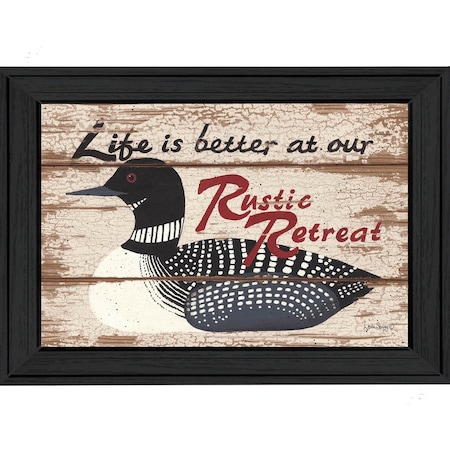 Homeroots Rustic Retreat Black Framed Print Wall Art 405137