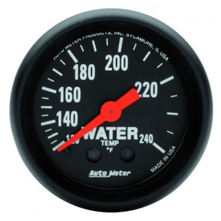Auto Meter 2 1 by 16 in. Water Temperature Gauge, 120 - 240 degrees A48-2607