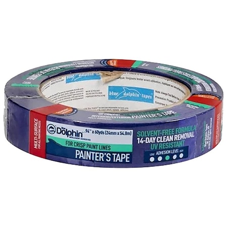 Blue Dolphin 1-Roll of .94in x 60 Yds Linzer Multi-Surface Painter's Masking Tape TP BDT 0100
