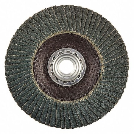 Zoro Select Flap Disc, Type 29, 4-1/2" dia., 120 Grit 77696090098