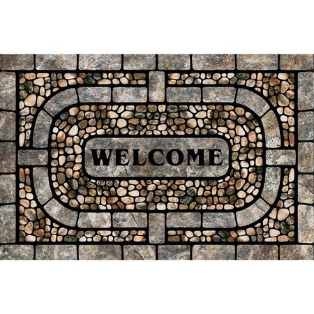 Mohawk Home 23'' x 35'' Gray Garden Pebbles Door Mat 4312 17950 23X35