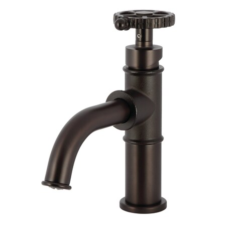 Kingston Brass One-Handle Single-Hole Bathroom Faucet with Push Pop-Up Drain, Oil Rubbed Bronze KS2825CG