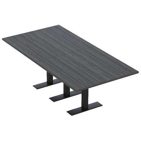 Skutchi Designs 8ft Conference Table With Power Unit | 8 Person Modular Rectangular Meeting Table | Harmony Series HAR-REC-48x96-T.BK-WA7949-NA