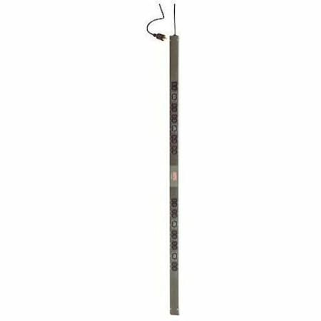 Schneider Electric PDU, Rack Mounted, (20) IEC 60320 C13, (4) IEC 60320 C19, L6-20P, 10 ft., Black AP7540