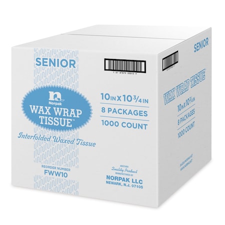 Clean Control Wax Wrap Paper Bakery Tissue 10" x 10.75" Interfolded FWW-10