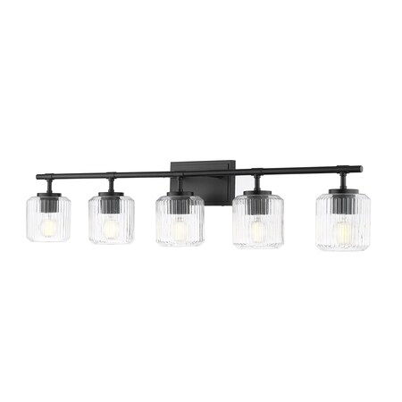Z-Lite 5 Light Vanity in Matte Black 7515-5V-MB