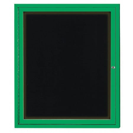 Aarco Illuminated Outdoor Enclosed Directory w/ Al Frame, Powder Coated Green, 36''Hx30''W OADC3630IG