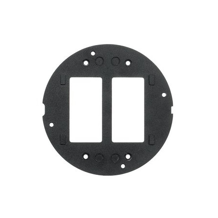 Hubbell Wiring SystemOne, Sub-Plate, Dual StyleLine Decorator Openings, Black S1SP