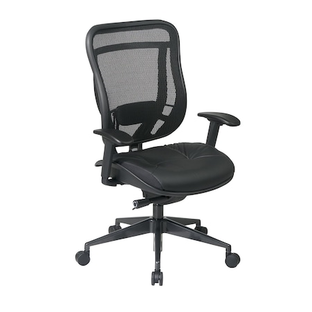 Space Seating 818 Series Big & Tall Executive High Back Chair with Breathable Mesh, Industrial Steel 818-41G9C18P