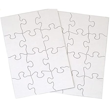Actividad 8 .5 x 11 in. Puzzle-It Blank Puzzles with Envelopes & 24 Puzzles Per Pack, White - 12 Piece AC3661291