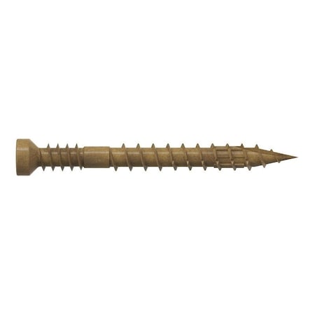 Simpson Strong-Tie Screw, No 7 Thread, 1-1/2 in L, Serrated Thread, Trim Head, 6-Lobe Drive FT07112R100