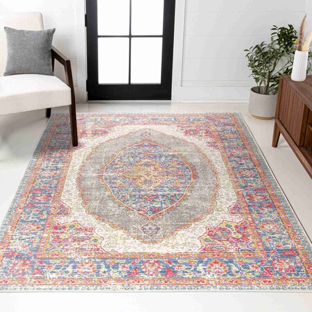 Jonathan Y Kilia Medallion Fuchsia/Mustard/Indigo 4 ft. x 6 ft. Area Rug MDP300A-4