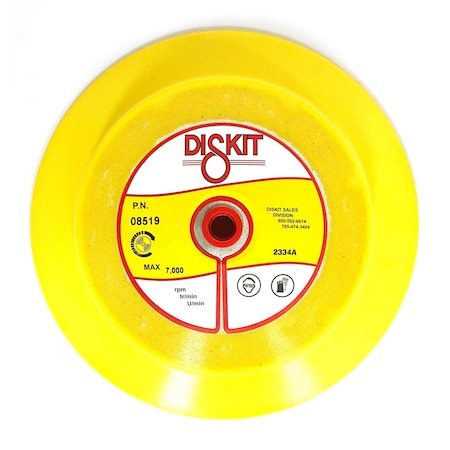 Diskit Diskit Abrasive Sanding Pad 08519: Medium, 8", hook, 0 Hole, Flex Profile MADE IN USA 08519