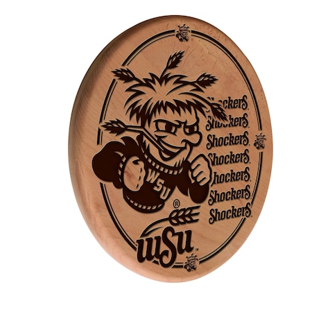 Holland Bar Stool Co Wichita State University 13" Laser Engraved Solid Wood Sign WSgnLNatWichSt