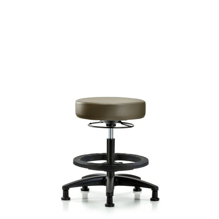 Blue Ridge Ergonomics Vinyl Stool, Med Bench, Foot Ring, Glides, Royal BR-VMBSO-RG-BF-RG-8809