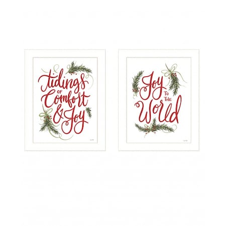 Homeroots Set Of Two Lilac and Wild Plum Bouquet 1 White Framed Print Wall Art, 2PK 407989