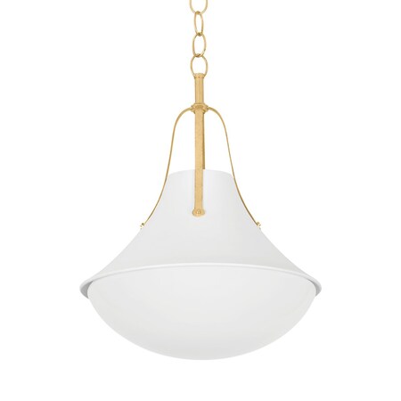 Hudson Valley Lighting Coventry 20 in. Pendant Vintage Gold Leaf/ White Plaster 4520-VGL/WP