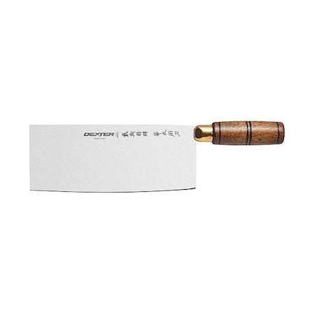 Dexter Russell Chinese Chefs Knife, 8 in Blade, Brown 08110