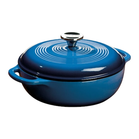 Lodge 3 Quart Blue Enameled Cast Iron Dutch Oven EC3D33