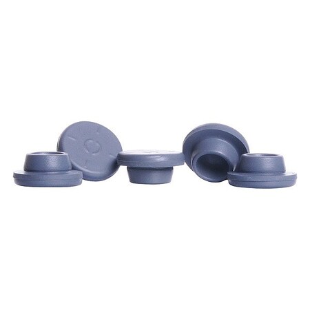 Kimble Chase Stopper, 8.5 mm H, Chlorobutyl, Gray, PK1000 73827-21