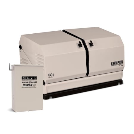 Champion Power Equipment Home Standby Generator, 14-kW, NG or LP Fuel Supply, w/ 150-Amp aXis Automatic Transfer Switch 100836