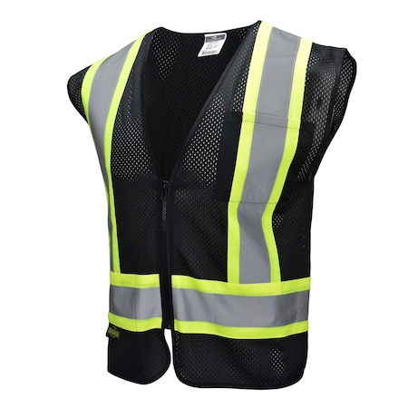 Radians Safety Vest, SV22 Economy Type O, Black, XL RAD-SV22-1ZBM - XL