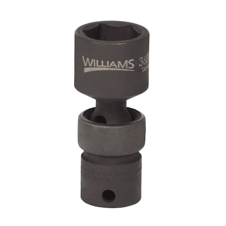 Williams 3/8" Drive Impact Socket, Metric, Black Industrial, 3/8" L JHW36813