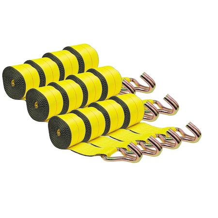 Mytee Products 3 inX30 ft Winch Straps w/wire hook, WLL 5000 Flatbed Tie Down Strap, 12PK WS330WHx12